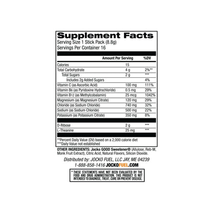 Jocko Fuel Hydrate Electrolytes Powder Packets Low Sugar - Hydration Amplifier Packets for Recovery, Dehydration, & Exercise - with Vitamins B6, B12 & C - PrimeBioHealth - canada supplements