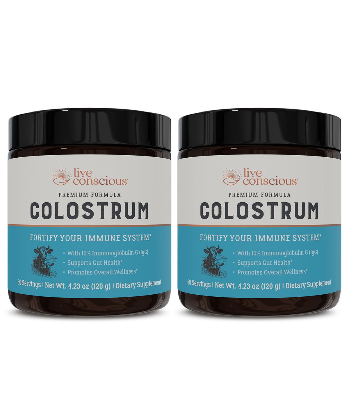 Live Conscious Colostrum Powder - Grass Fed Colostrum Supplement with Lactoferrin for Iron Absorption - Bovine Colostrum an Immune System Supplement - PrimeBioHealth - canada supplements