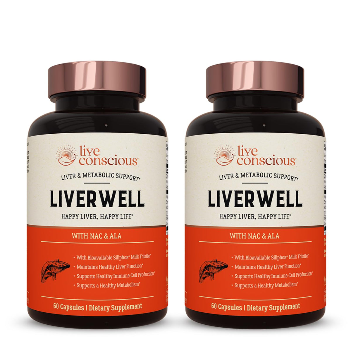 LiverWell Liver Cleanse, Rejuvenation, Metabolic Support - Liver Supplement for Liver Health w/Highly Bioavailable Milk Thistle Extract, N-Acetyl Cysteine, Alpha Lipoic Acid, Zinc, Selenium - 60 Caps - PrimeBioHealth - canada supplements