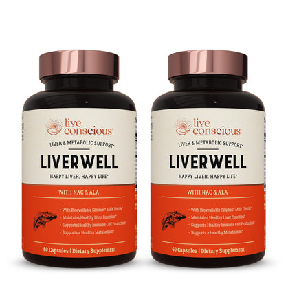 LiverWell Liver Cleanse, Rejuvenation, Metabolic Support - Liver Supplement for Liver Health w/Highly Bioavailable Milk Thistle Extract, N-Acetyl Cysteine, Alpha Lipoic Acid, Zinc, Selenium - 60 Caps - PrimeBioHealth - canada supplements