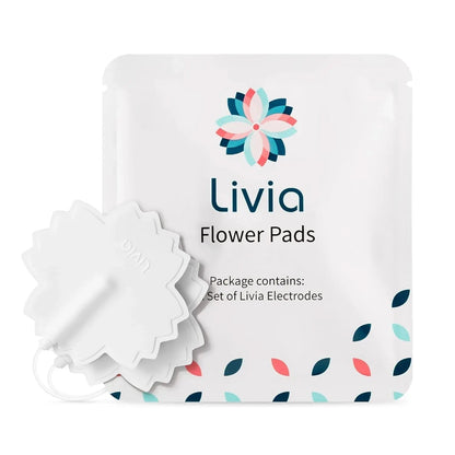 Livia Flower Pads | Electrodes Menstrual Pain Relief Device | Compact, Lightweight, Discreet | Skin-Friendly & Easy to Apply | 1 Set of Electrodes - PrimeBioHealth - canada supplements