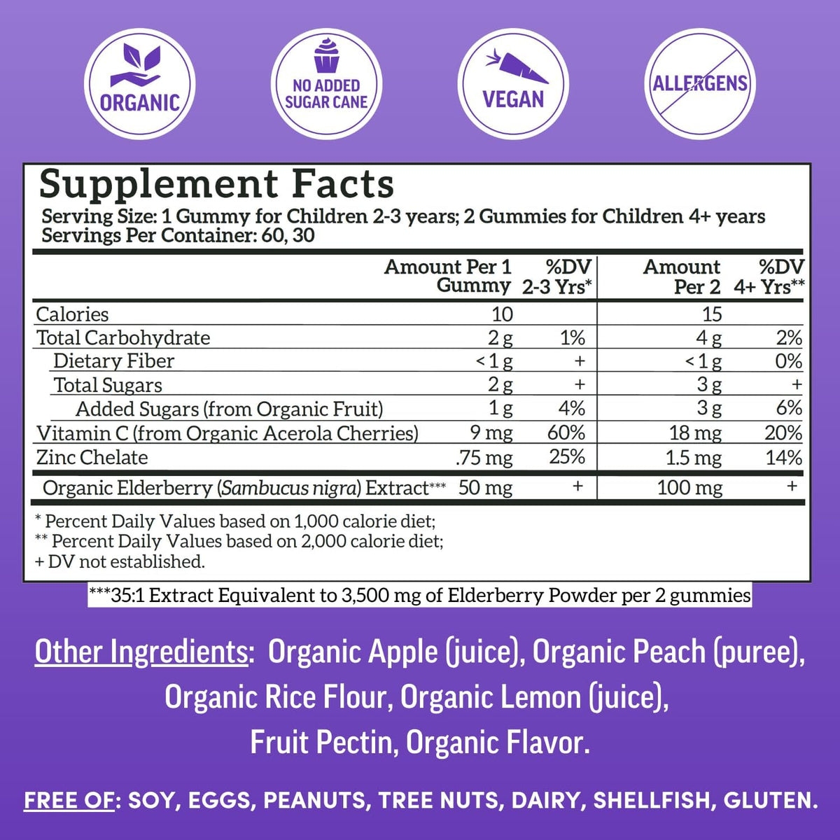 Llama Naturals Elderberry Gummies for Kids, Vegan, Organic Immune Support Supplement with Vitamin C and Zinc, Toddler Real Fruit Gummy Vitamins for Immunity - PrimeBioHealth - canada supplements