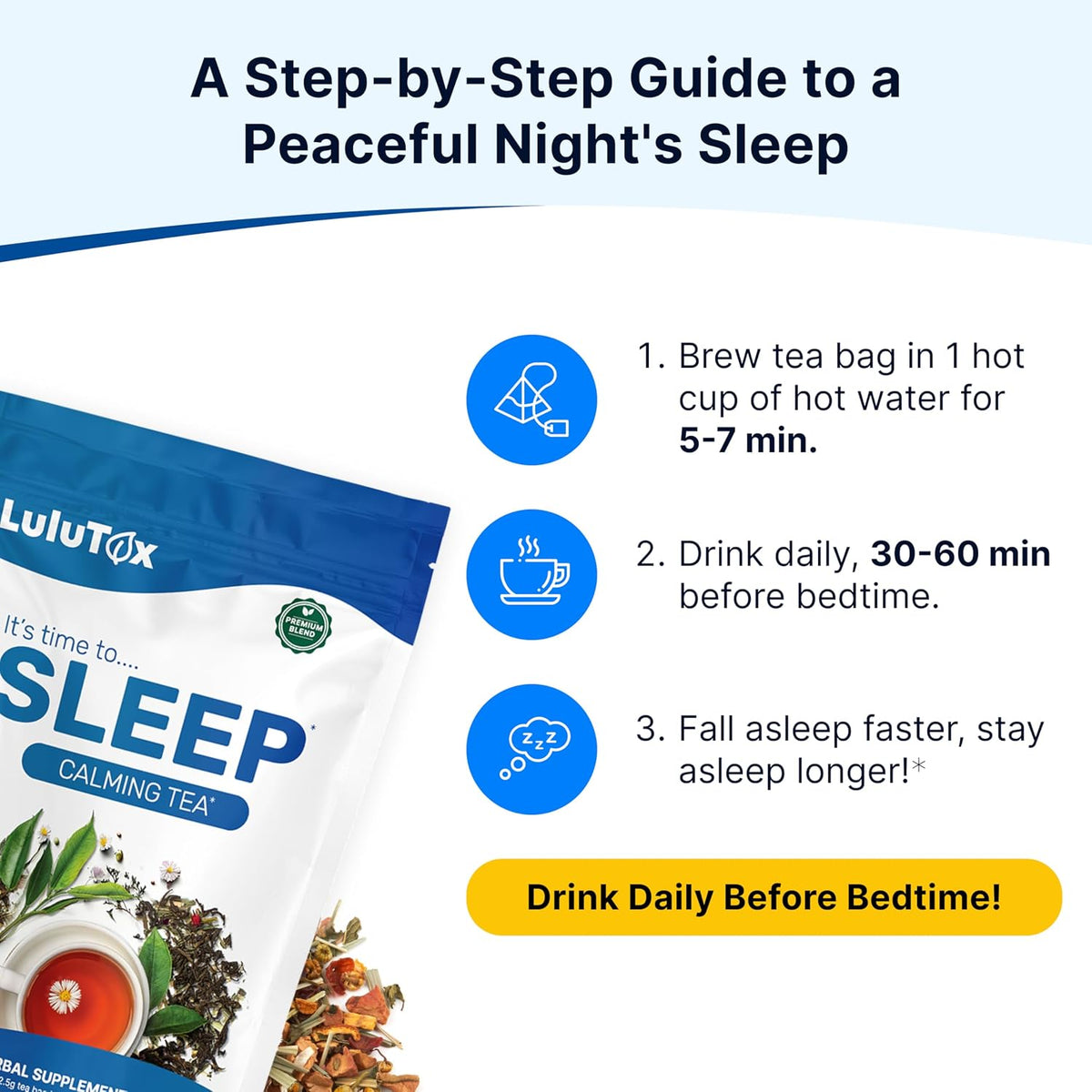 LULUTOX Herbal Tea & Sleep Support Bundle – Detox Herbal Tea (28 Servings) + Deep Sleep Tea (28 Bags) + Sleep Patches (28 Ct) - PrimeBioHealth - canada supplements