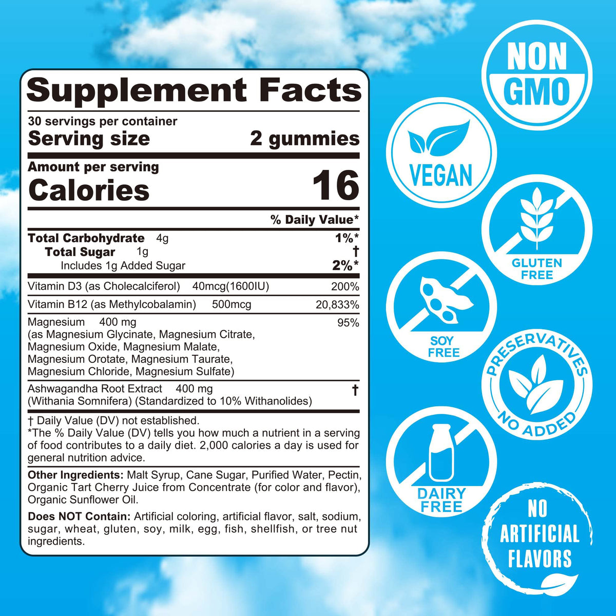 Magnesium Complex Gummies 400mg | as 8 Forms of Magnesium Glycinate, Malate, Citrate, Taurate, Oxide & More | w/Ashwagandha Extract, D3 & B12 Supports for Calm, Zzz - PrimeBioHealth - canada supplements