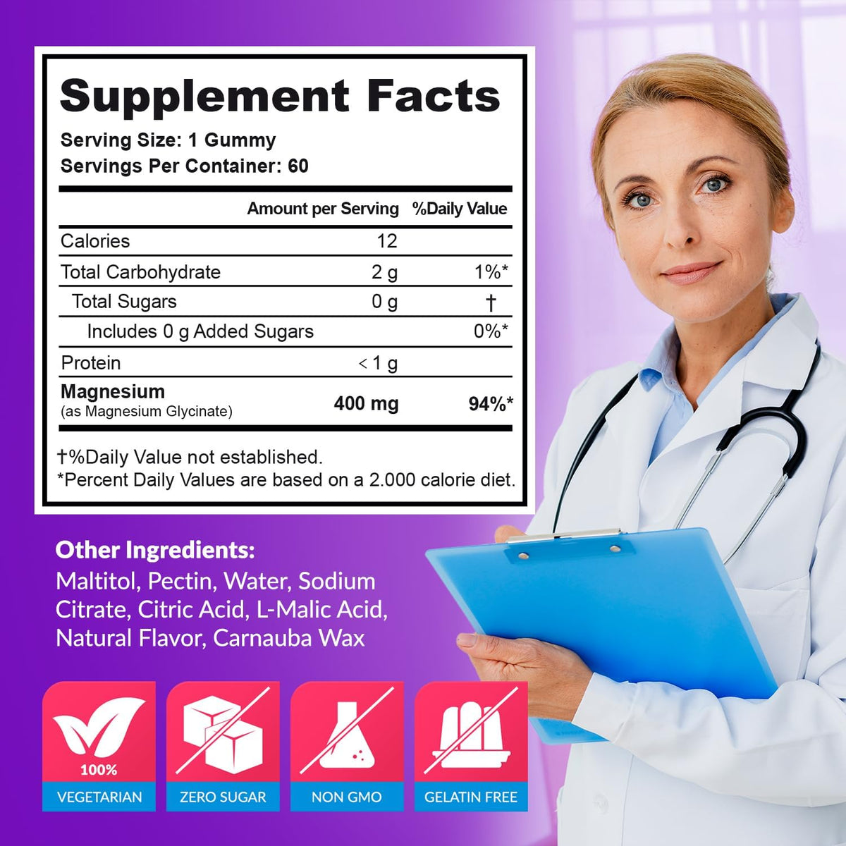 Magnesium Glycinate Gummies 400mg, Muscle Support and Relaxation, Magnesium Supplement for Women, Men and Kids, High Absorption, Sugar Free, - PrimeBioHealth - canada supplements