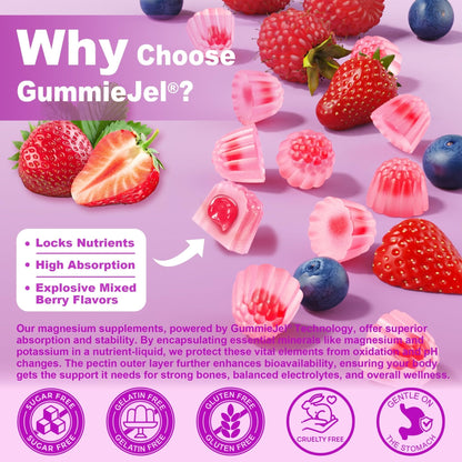 Magnesium Gummies 400mg | 5-in-1 Magnesium Complex for Women & Men: Mag Glycinate, Citrate, Malate, Chloride & Taurate | w/Ashwagandha, D3 & Zinc for Relaxtion, - PrimeBioHealth - canada supplements