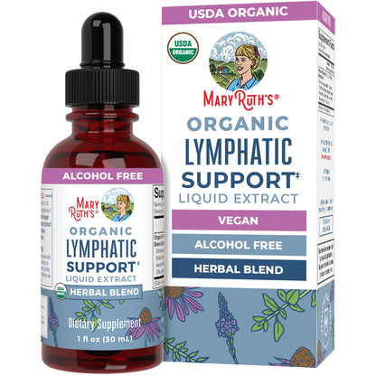 MARYRUTH'S Lymphatic Support Liquid Drops USDA Organic | Herbal Blend with Echinacea & Elderberry | Blue Vervain - PrimeBioHealth - canada supplements