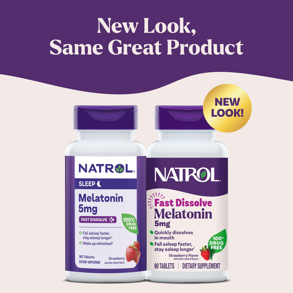 Natrol 5mg Fast Dissolve Tablets Melatonin Strawberry Flavor - PrimeBioHealth - canada supplements
