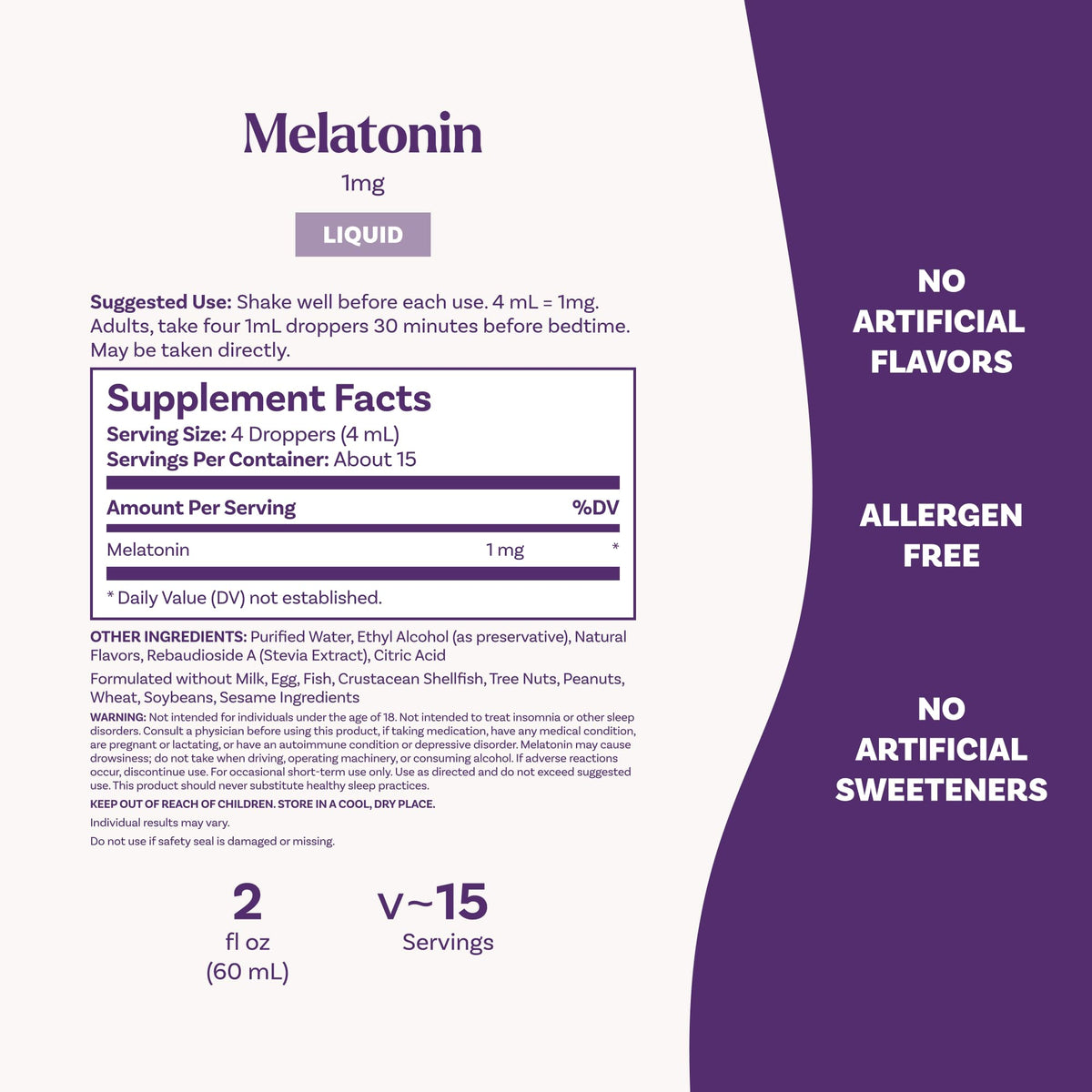 Natrol Liquid Melatonin 1 mg, Adult Melatonin Supplement to Fall Asleep Faster and Stay Asleep Longer, Wake Up Refreshed, - PrimeBioHealth - canada supplements