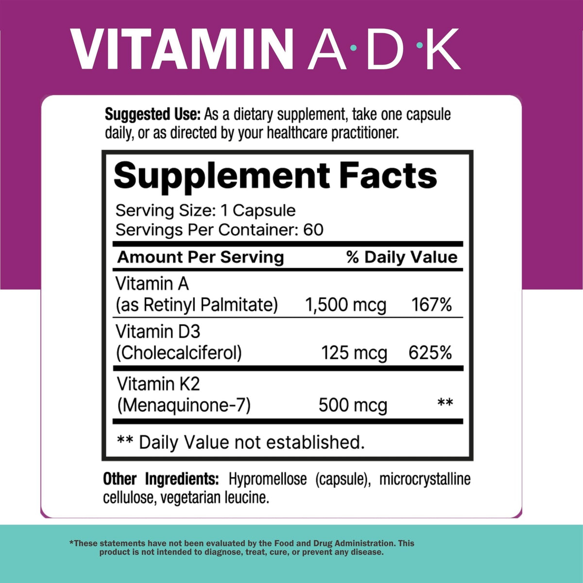 NatureGenX ADK Vitamin Supplement – Vitamins A, D3 & K2 MK-7 for Bone Health & Calcium Absorption – Gluten-Free, Non-GMO, Soy-Free - PrimeBioHealth - canada supplements