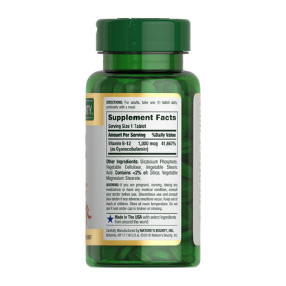 Nature's Bounty Vitamin B12 1000 mcg Supplements, Supports Energy Metabolism, 200 Ct - PrimeBioHealth - canada supplements