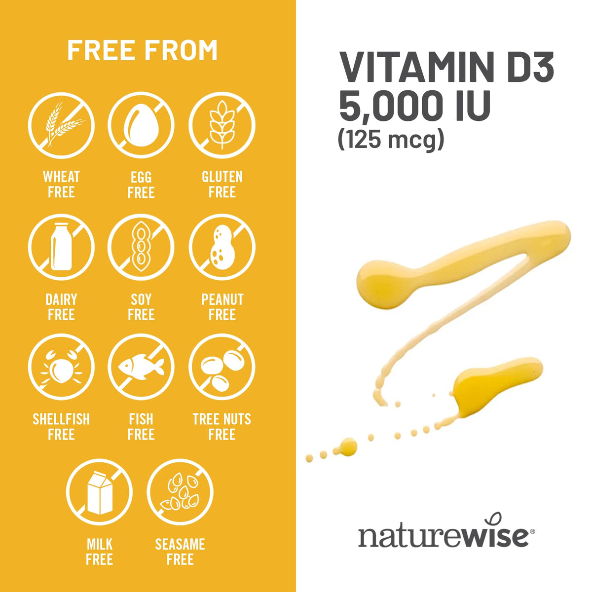 NatureWise Vitamin D3 5000iu (125 mcg) 1 Year Supply for Immune Support, Healthy Muscle Function, and Bone Health - Non-GMO - PrimeBioHealth - canada supplements