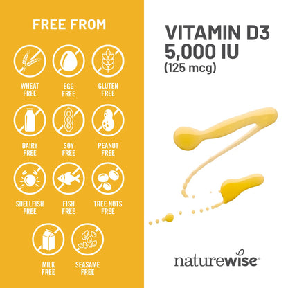 NatureWise Vitamin D3 5000iu (125 mcg) 1 Year Supply for Immune Support, Healthy Muscle Function, and Bone Health - Non-GMO - PrimeBioHealth - canada supplements