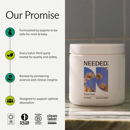 Needed. Multivitamin for Women with 23 Vitamins, Minerals and Antioxidants - Daily Womens Multivitamin - PrimeBioHealth - canada supplements