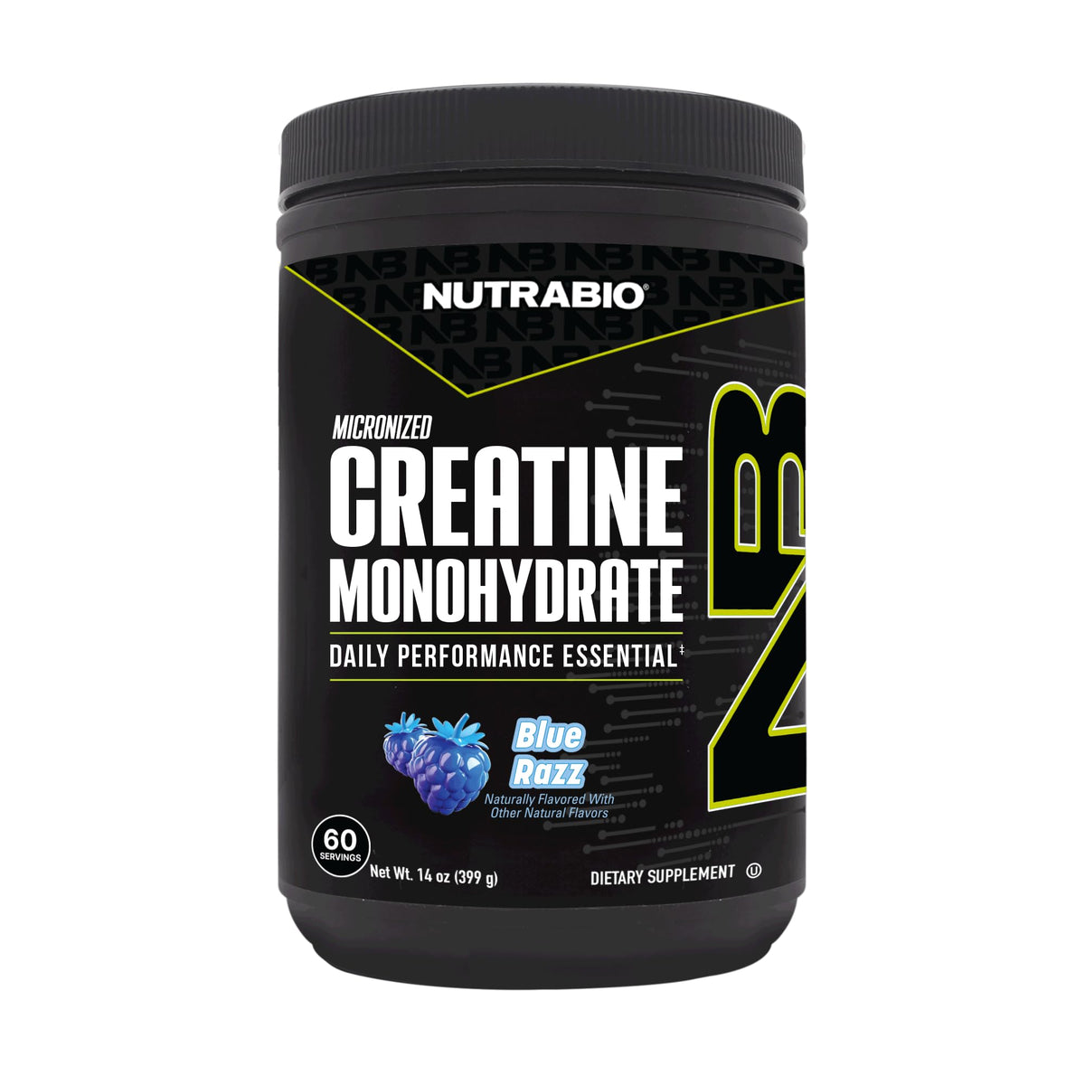 NutraBio Pure Micronized Creatine Monohydrate Powder Supplement, Blue Razz (300 g) - Supports Bulk Muscle Energy, Recovery, and Strength - HPLC Tested Creatine Powder Supplement for Men and Women - PrimeBioHealth - canada supplements