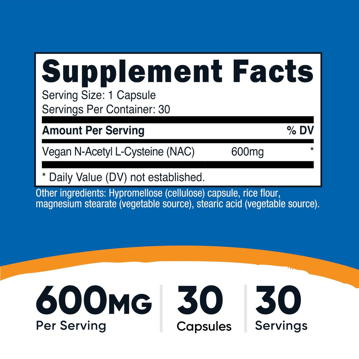 Nutricost N-Acetyl L-Cysteine (NAC) 600mg, 180 Capsules | GMO-Free And Gluten Free - PrimeBioHealth - canada supplements