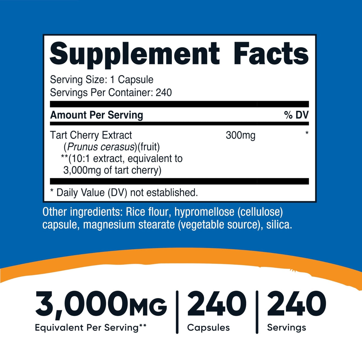 Nutricost Tart Cherry Extract 240 Vegetarian Capsules for 240 Servings per Bottle - Gluten Free, Non-GMO - PrimeBioHealth - canada supplements
