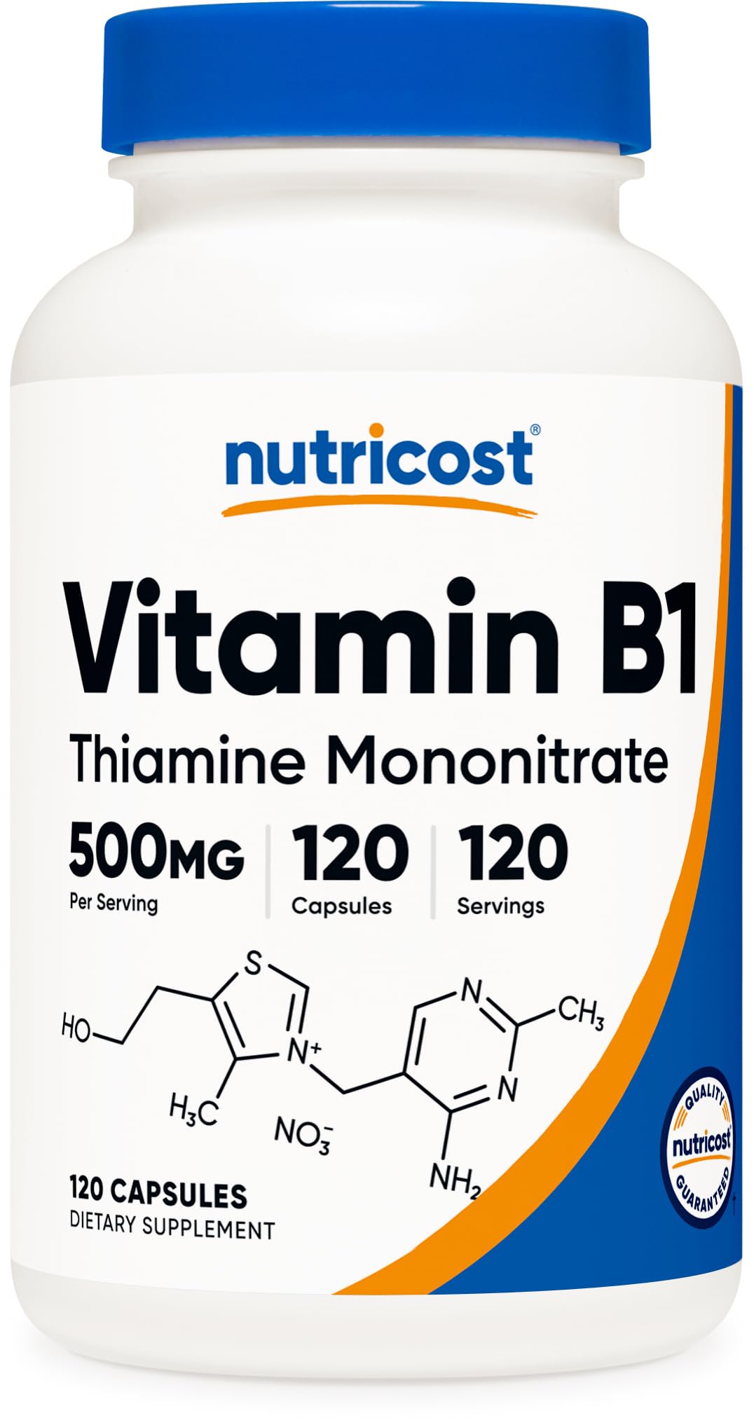 Nutricost Vitamin B1 (Thiamine) 500mg, 120 Capsules - PrimeBioHealth - canada supplements