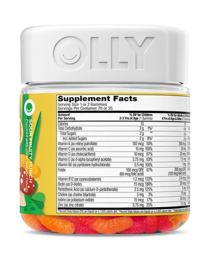 OLLY Kids Multivitamin Gummy Worms, Overall Health and Immune Support, Vitamins and Minerals A, C, D, E, Bs and Zinc, Chewable Supplement - PrimeBioHealth - canada supplements