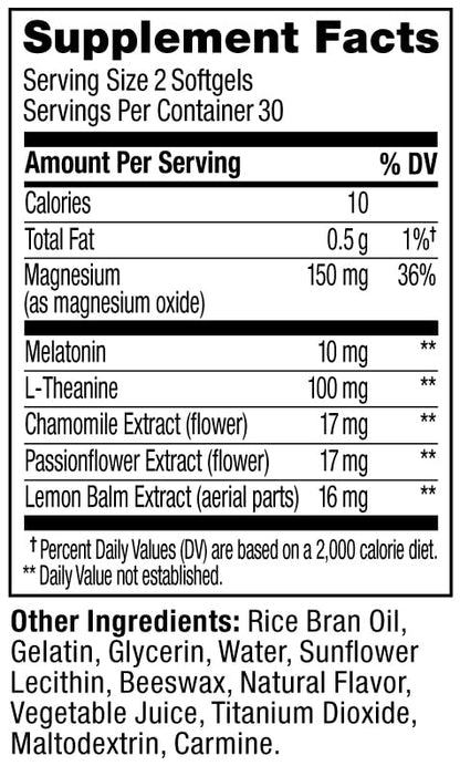 OLLY Ultra Strength Sleep Softgels, 10mg Melatonin, L-Theanine, Chamomile, Magnesium, Lemon Balm, Supports Deep Restful Sleep - PrimeBioHealth - canada supplements