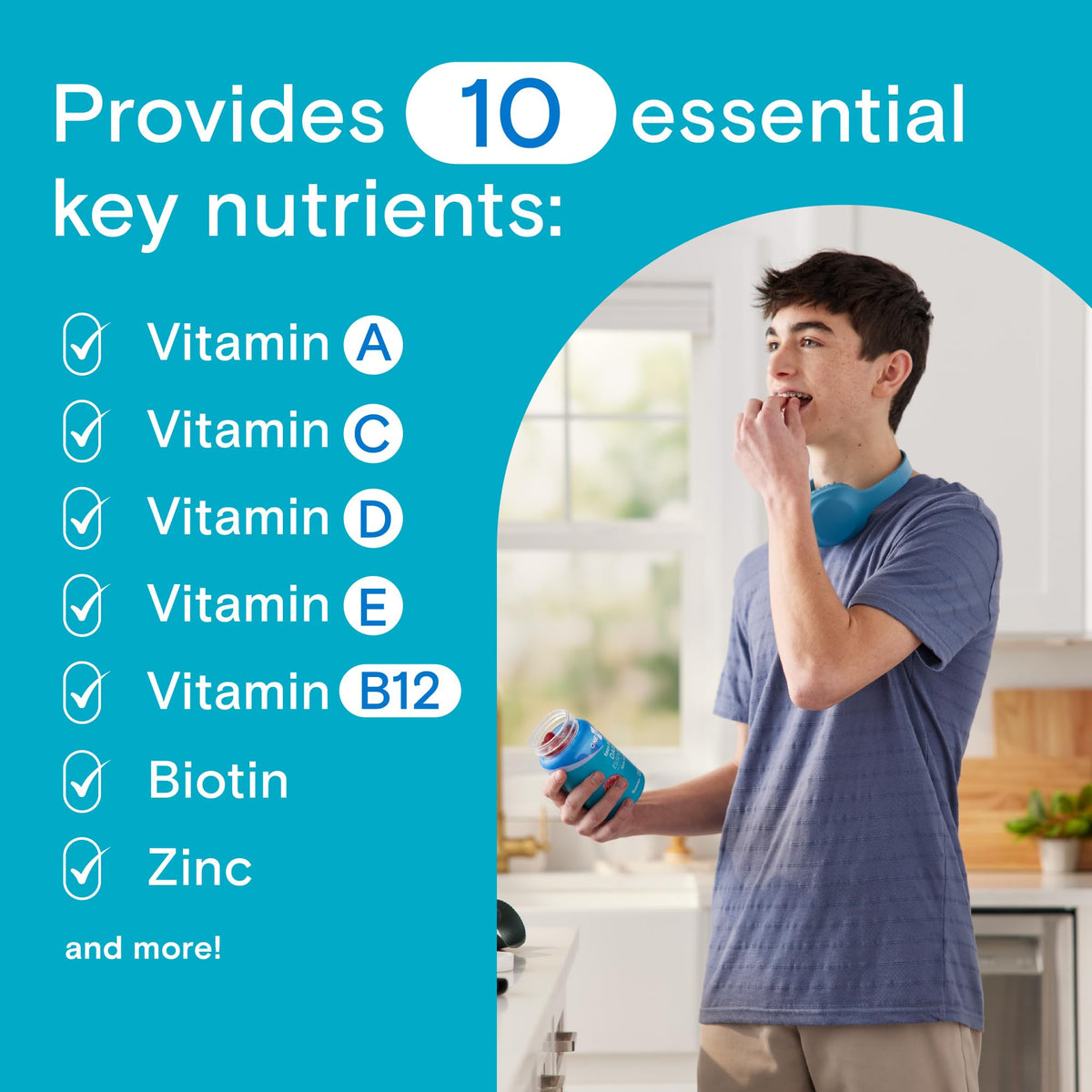 One A Day Teen Boy’s Daily Essentials Multivitamin Gummies, Teen Boy Vitamins with Vitamin C, Vitamin D, Bone Health, Immune Health - PrimeBioHealth - canada supplements