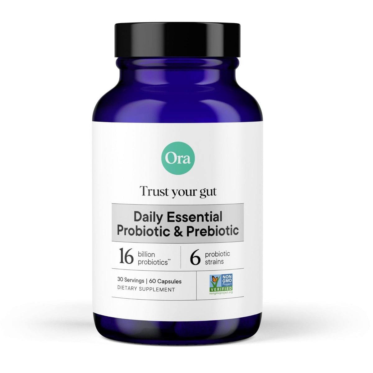 Ora Organic Probiotics with Prebiotics for Digestive Health 16 Billion CFU - Trust Your Gut - Strains - Acidophilus Lactobacillus Breve Bifidum Lactis - PrimeBioHealth - canada supplements
