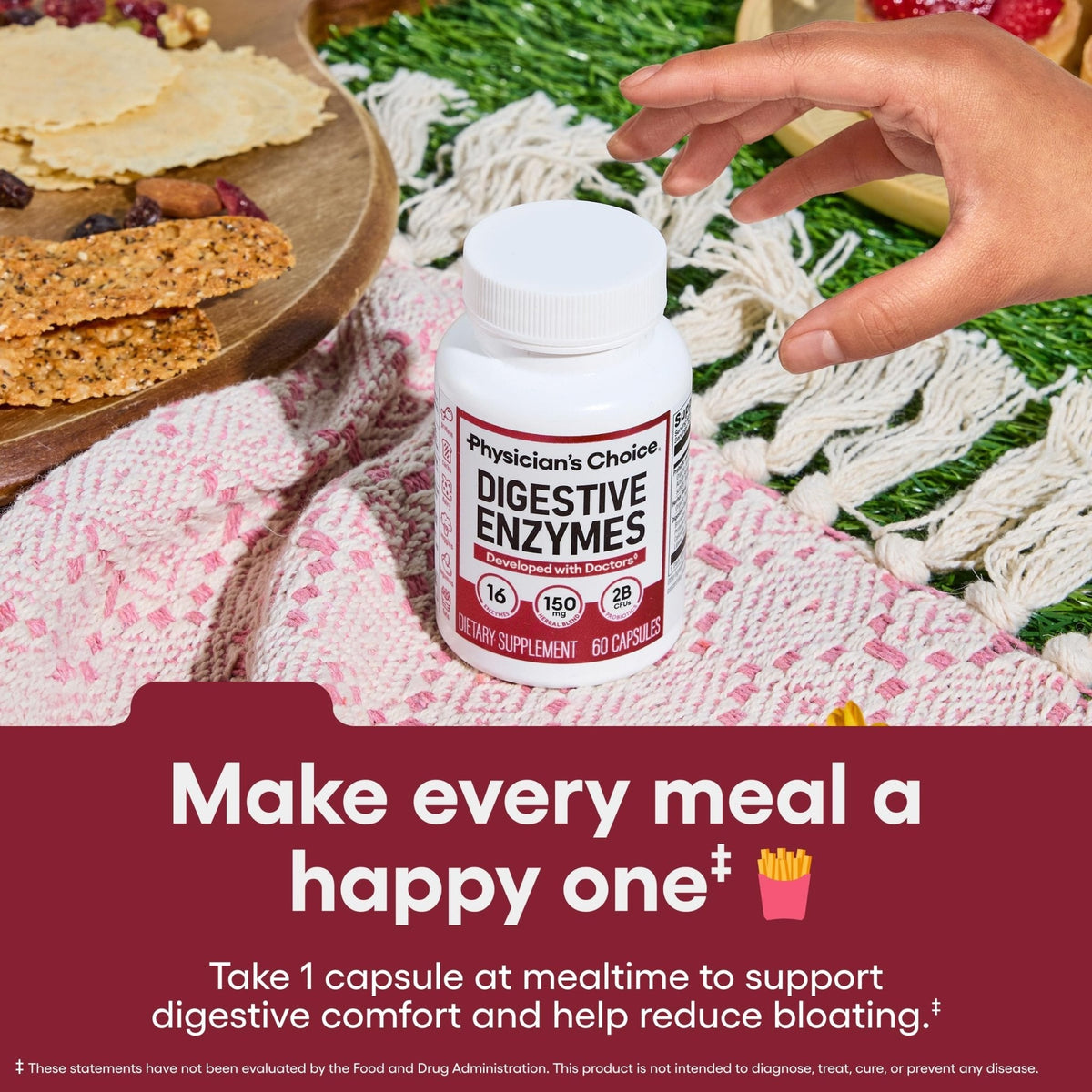 Physician's CHOICE Digestive Enzymes for Bloating & Digestion - 16 Enzymes with Organic Prebiotics & Probiotics for Gut - PrimeBioHealth - canada supplements