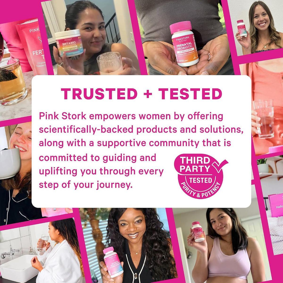 Pink Stork Hormone Balance Gummies for Women, 60 Vegan Gummies | PMS, Menopause & Perimenopause Support, Mood, Digestion, Temperature Comfort + Energy, Red Raspberry Leaf, Black Cohosh - PrimeBioHealth - canada supplements