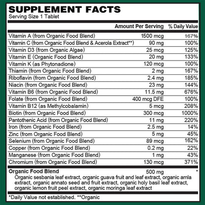 PlantFusion Organic Multivitamin for Women - One Daily Whole Food Blend Women's Multivitamin - Vegan - PrimeBioHealth - canada supplements