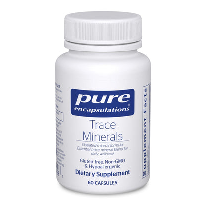Pure Encapsulations Trace Minerals - Multimineral Supplement - Mineral Supplement - Supports Metabolism & Cellular Function* - Gluten Free & Vegan - 60 Capsules - PrimeBioHealth - canada supplements
