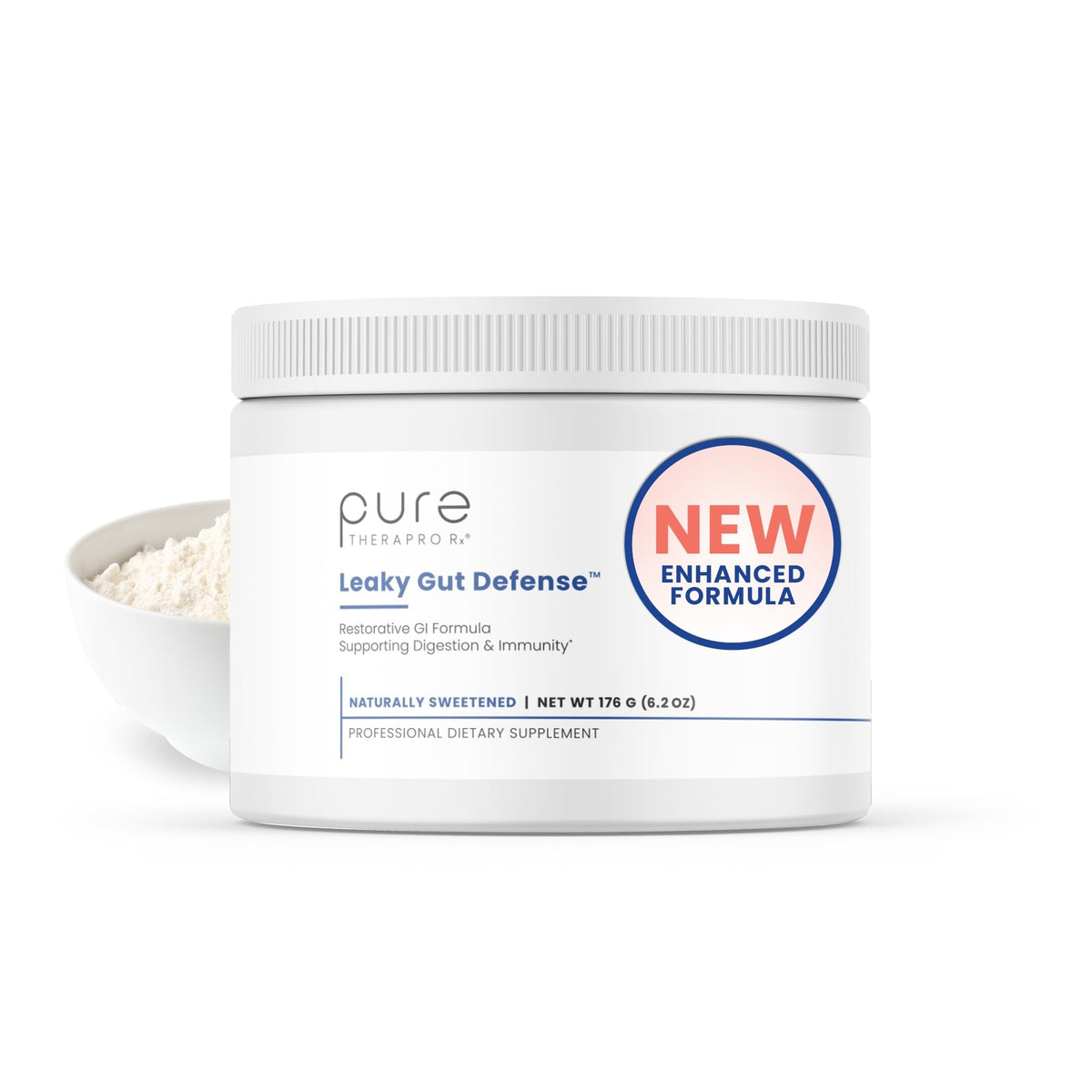 Pure Therapro Rx Leaky Gut Defense - Gut Health Supplement with L-Glutamine, Licorice Root Extract, Marshmallow Root, Aloe Leaf, Larch Arabinogalactan - Made in USA - 30 Servings Powder - PrimeBioHealth - canada supplements