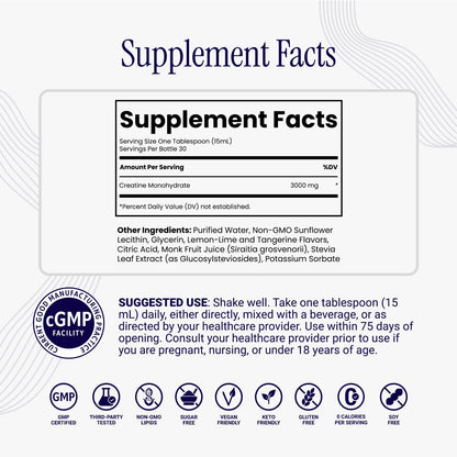 Rho Nutrition Liposomal Creatine Monohydrate - Ultra High Absorption Liquid Creatine Supplement – Promotes Lean Muscle Mass & Recovery, Supports Brain Function - PrimeBioHealth - canada supplements