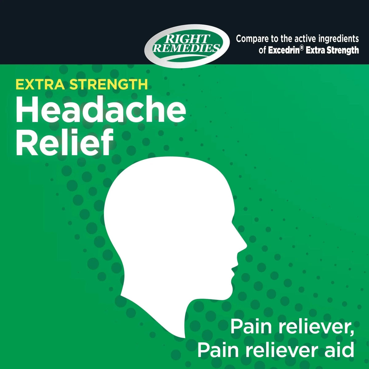 RIGHT REMEDIES Extra Strength Headache Relief with Acetaminophen, Aspirin (NSAID) & Caffeine, (300 caplets), Back & Body Pain Relief, Compare to The Active Ingredients in Excedrin® Extra Strength - PrimeBioHealth - canada supplements