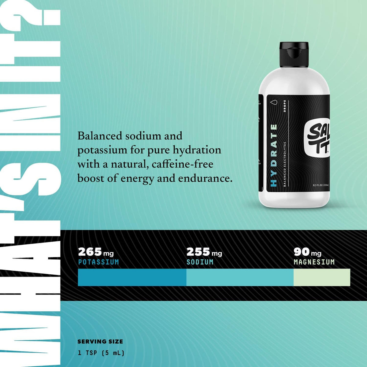 SALTT - Hydrate (8.3 oz) - Electrolytes Drops - Energy Boost - Sodium, Potassium, Magnesium, Zinc, Copper - Unflavored - Ultra Low Carb - Zero Sugar, Vegan, Gluten Free, Non GMO - By Keto Chow - PrimeBioHealth - canada supplements