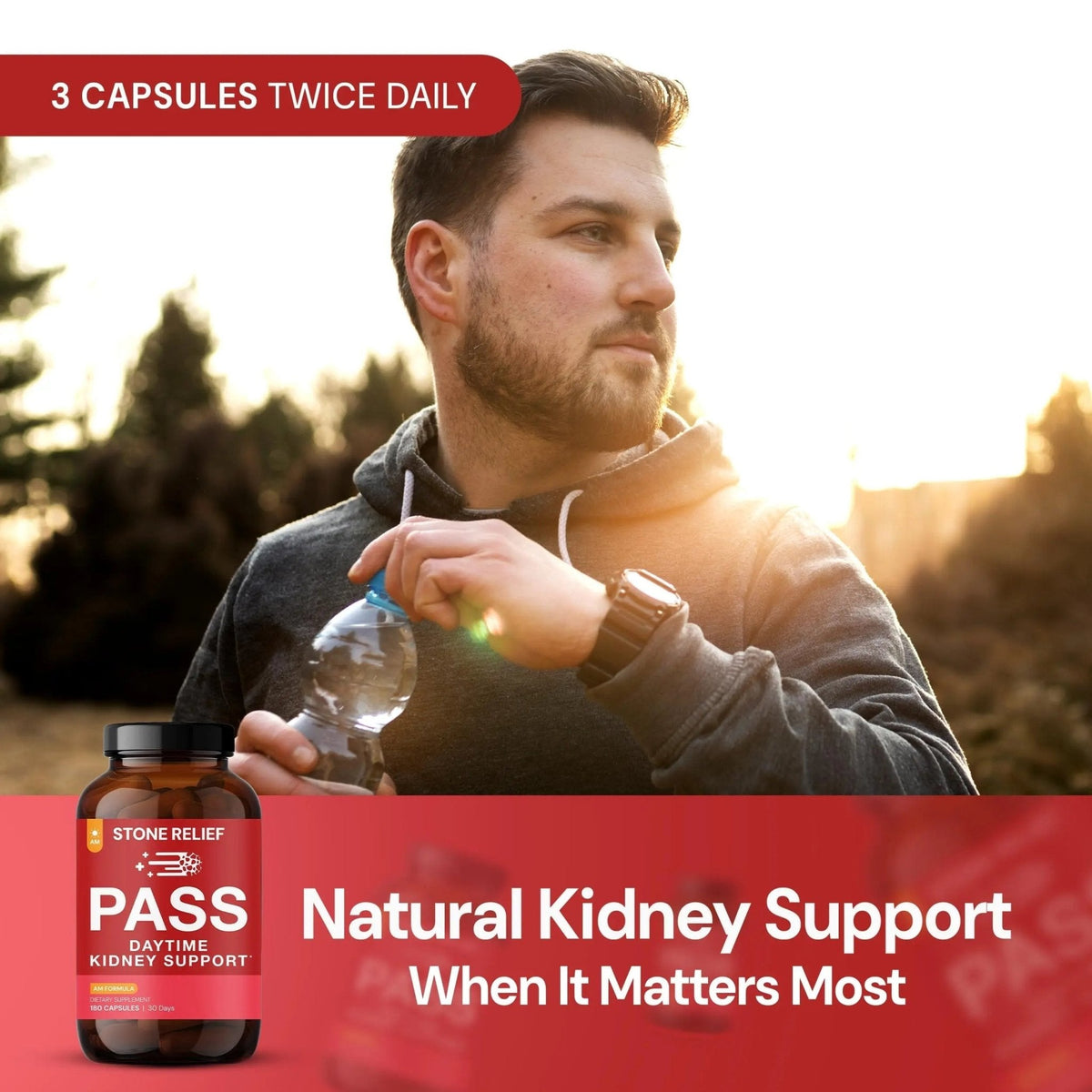 STONE RELIEF Daytime Herbal Kidney Support for Urinary Flow & Comfort | Chanca Piedra Formula – 180 Capsules - PrimeBioHealth - canada supplements