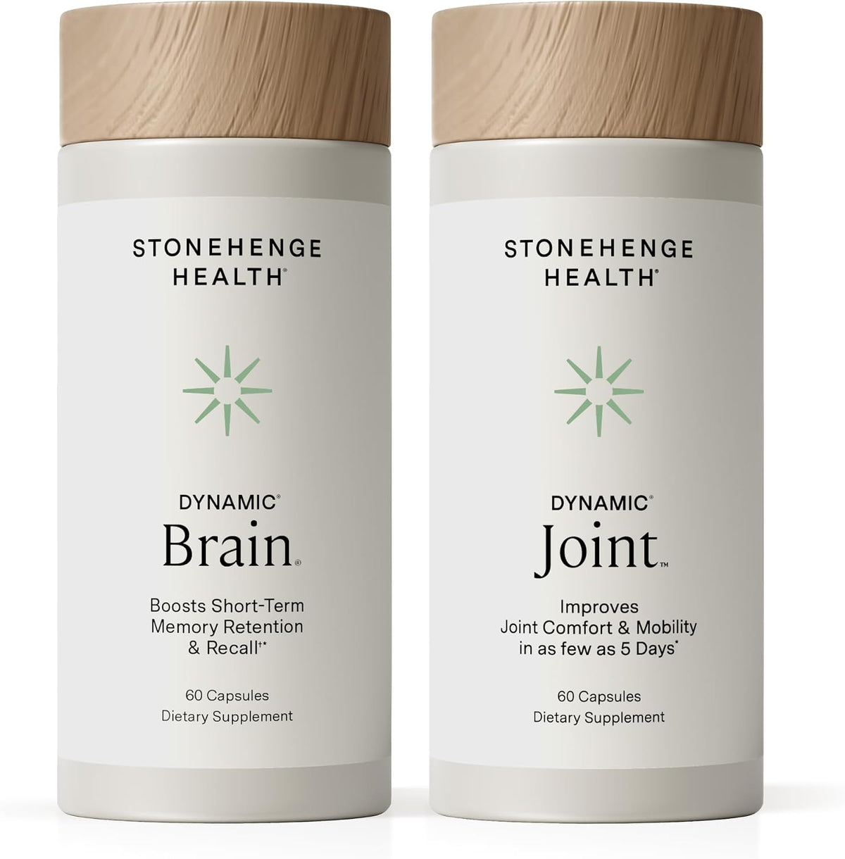 Stonehenge Health Dynamic Joint + Dynamic Brain Bundle Supplement Supports Comfort, Mobility, Flexibility + Memory Acquisition and Retention - PrimeBioHealth - canada supplements
