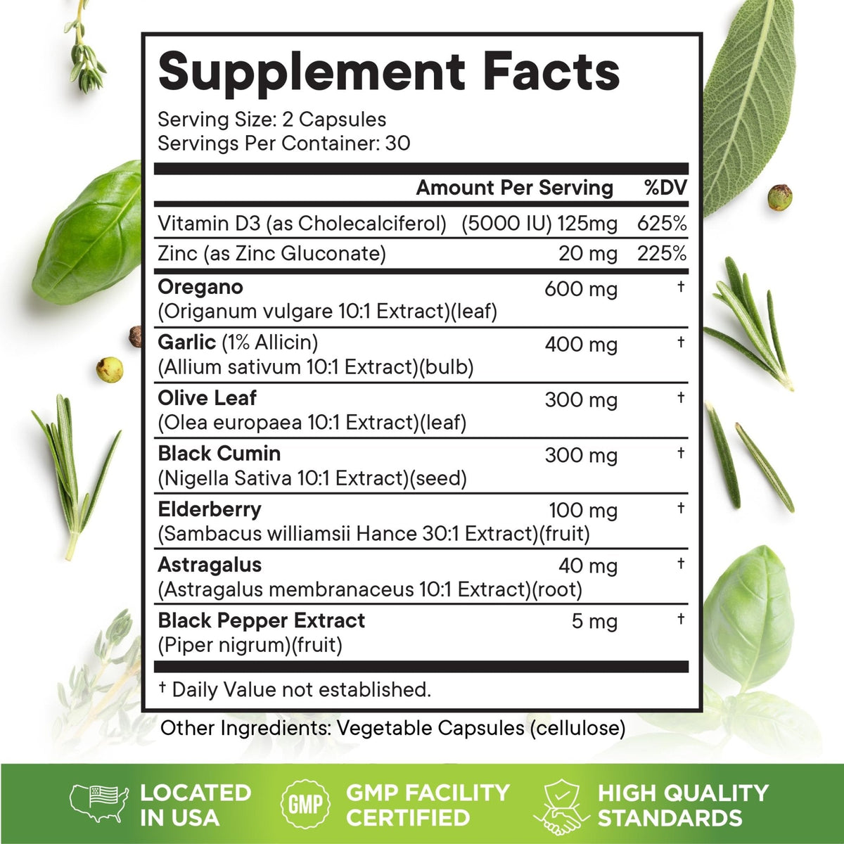 Superfood MD Oregano Oil Garlic Extract Olive Leaf Black Seed Oil Astragalus- for Women and Men- 60 Count - PrimeBioHealth - canada supplements