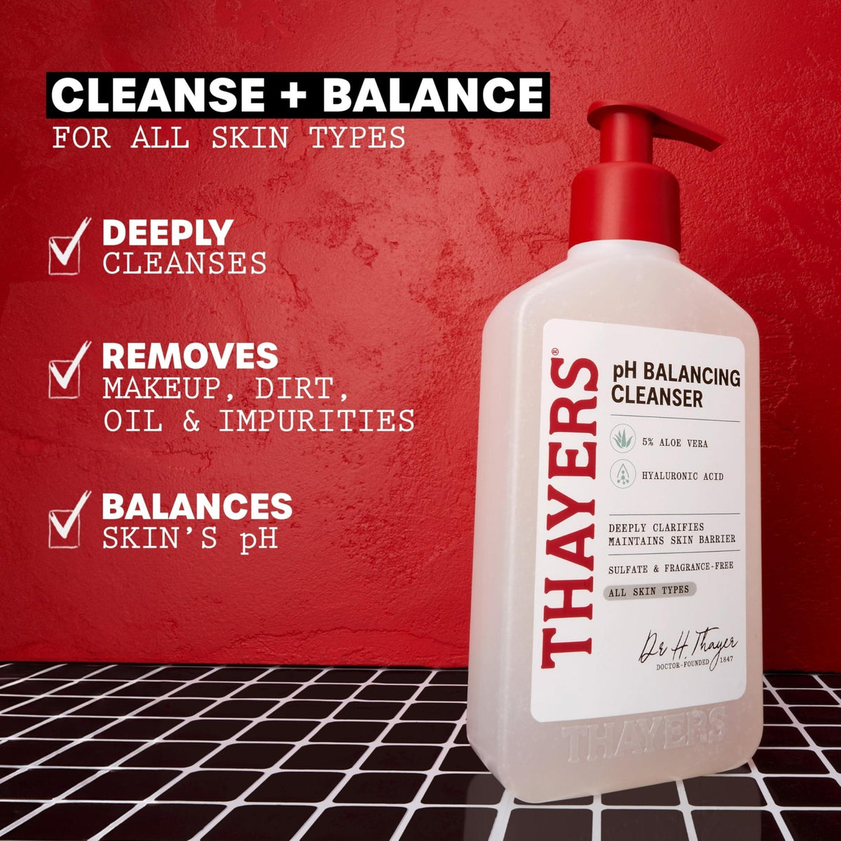 THAYERS pH Balancing Daily Cleanser, Face Wash with Aloe Vera, Gentle and Hydrating Skin Care for Dry, Oily, or Acne Prone Skin, 8 FL Oz. - PrimeBioHealth - canada supplements