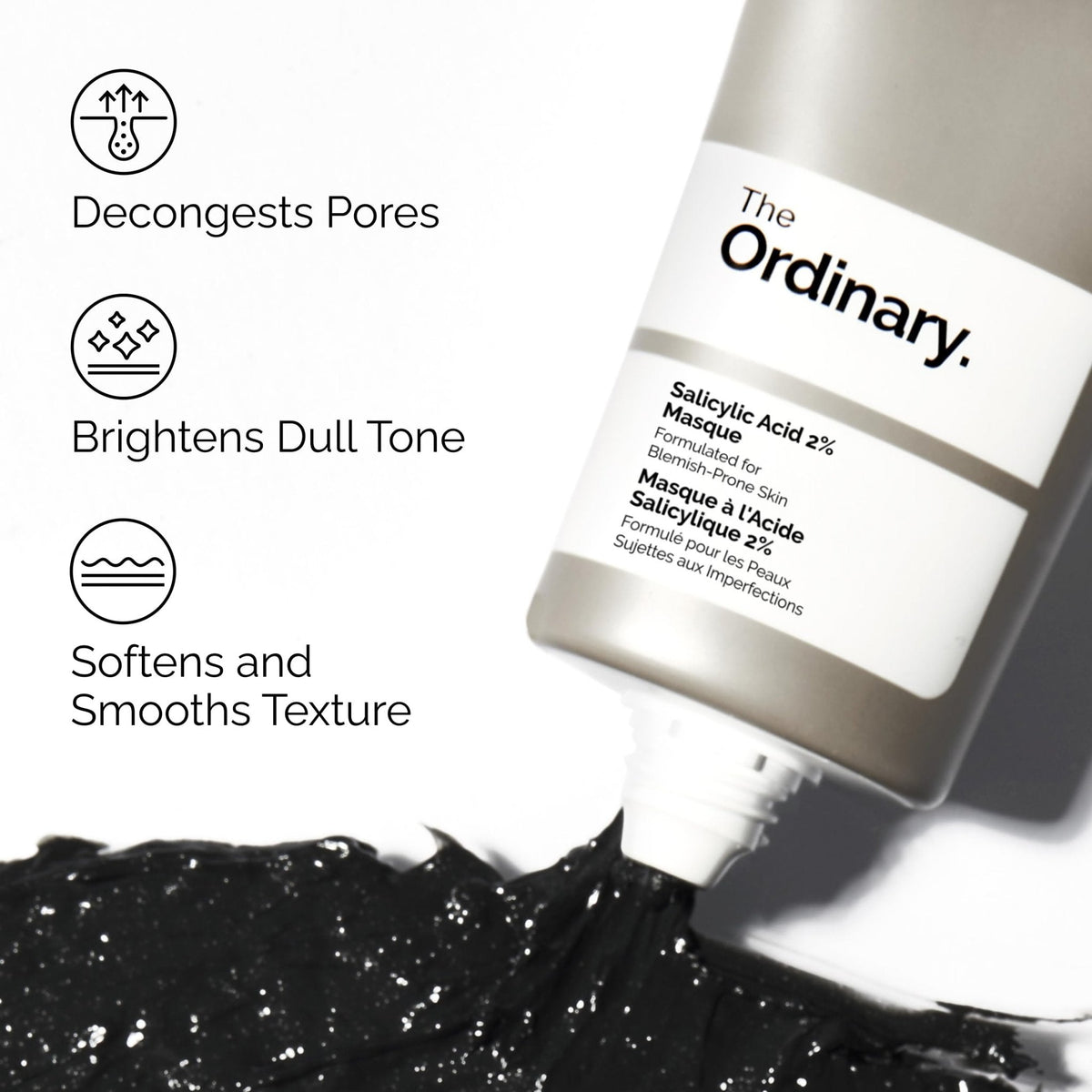 The Ordinary Salicylic Acid 2% Masque, Clarifying Charcoal & Clay Mask for Blemish-Prone Skin, 1.7 Fl Oz - PrimeBioHealth - canada supplements