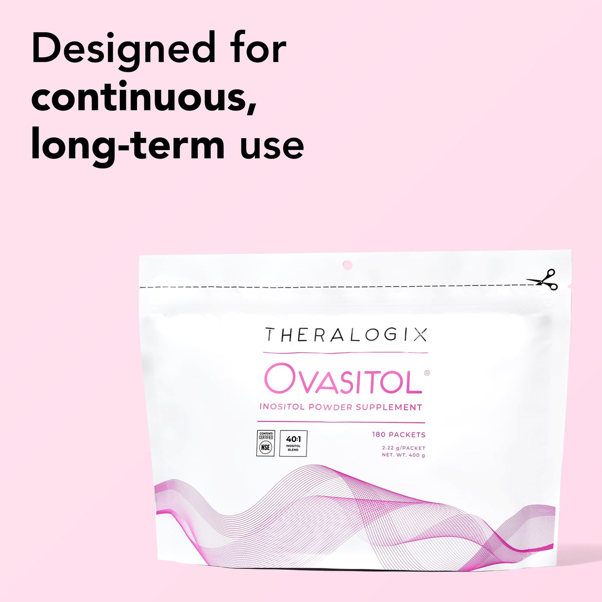 Theralogix Ovasitol Inositol Powder Packets - 90-Day Supply - Myo-Inositol & D-Chiro Inositol for Hormone Balance & Ovarian Function Support - PrimeBioHealth - canada supplements