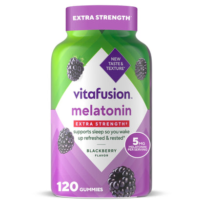 Vitafusion Extra Strength Melatonin Gummy Vitamins, 5mg, 120 ct Gummies - PrimeBioHealth - canada supplements
