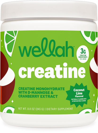 Wellah Creatine for Women - Creatine Monohydrate with Dandelion & Cranberry Extract (50 Servings, Strawberry Lemonade) | Creatine Monohydrate with Dandelion & Cranberry Extract - PrimeBioHealth - canada supplements
