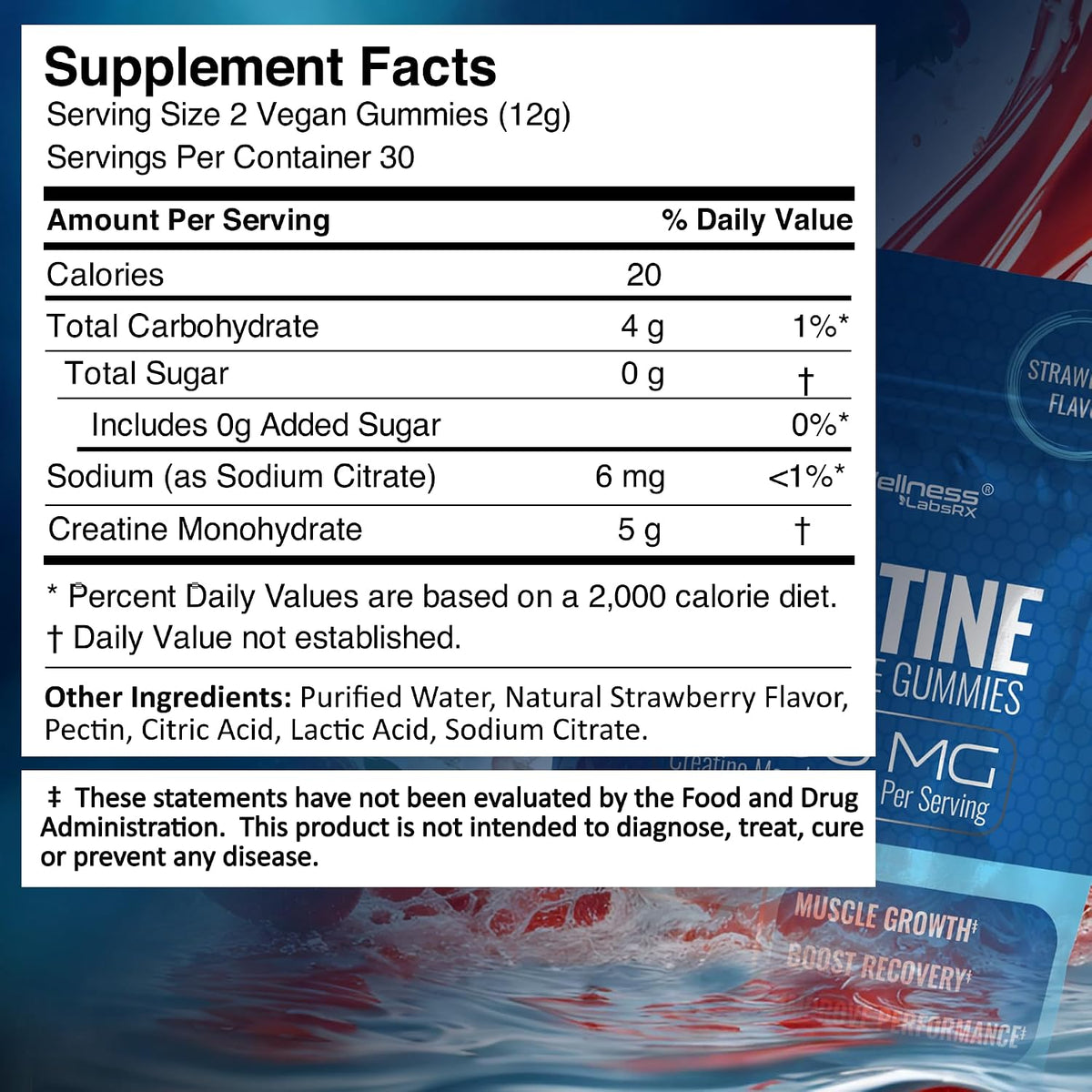 WELLNESS LABSRX Creatine Gummies 5000mg - Sea Moss Gummies 3200mg | Bundle - PrimeBioHealth - canada supplements
