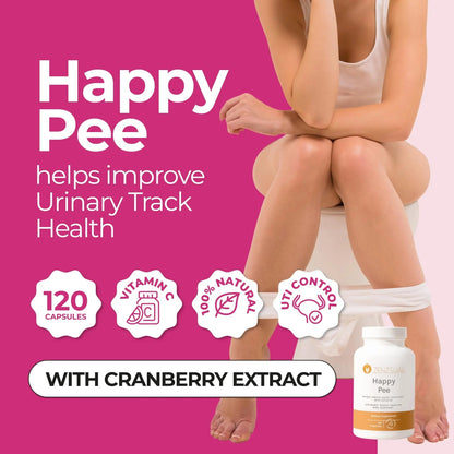 ZENZSUAL Happy Pee, 120 Capsules – Urinary Tract Support & Bladder Health Supplement with Cranberry, D-Mannose, Vitamin C and Oregano for Women and Men – Healthy Flow, Comfort & Fluid Balance - PrimeBioHealth - canada supplements